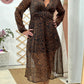 Vestido Gasa Brown