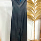 Vestido efecto drapeado Cuero