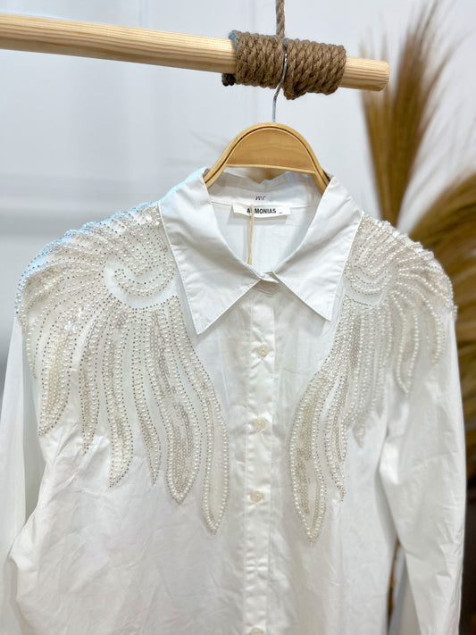 Camisa Alas Perladas