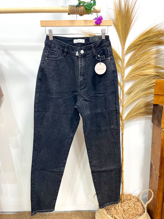 Jeans Mom Stretch Black