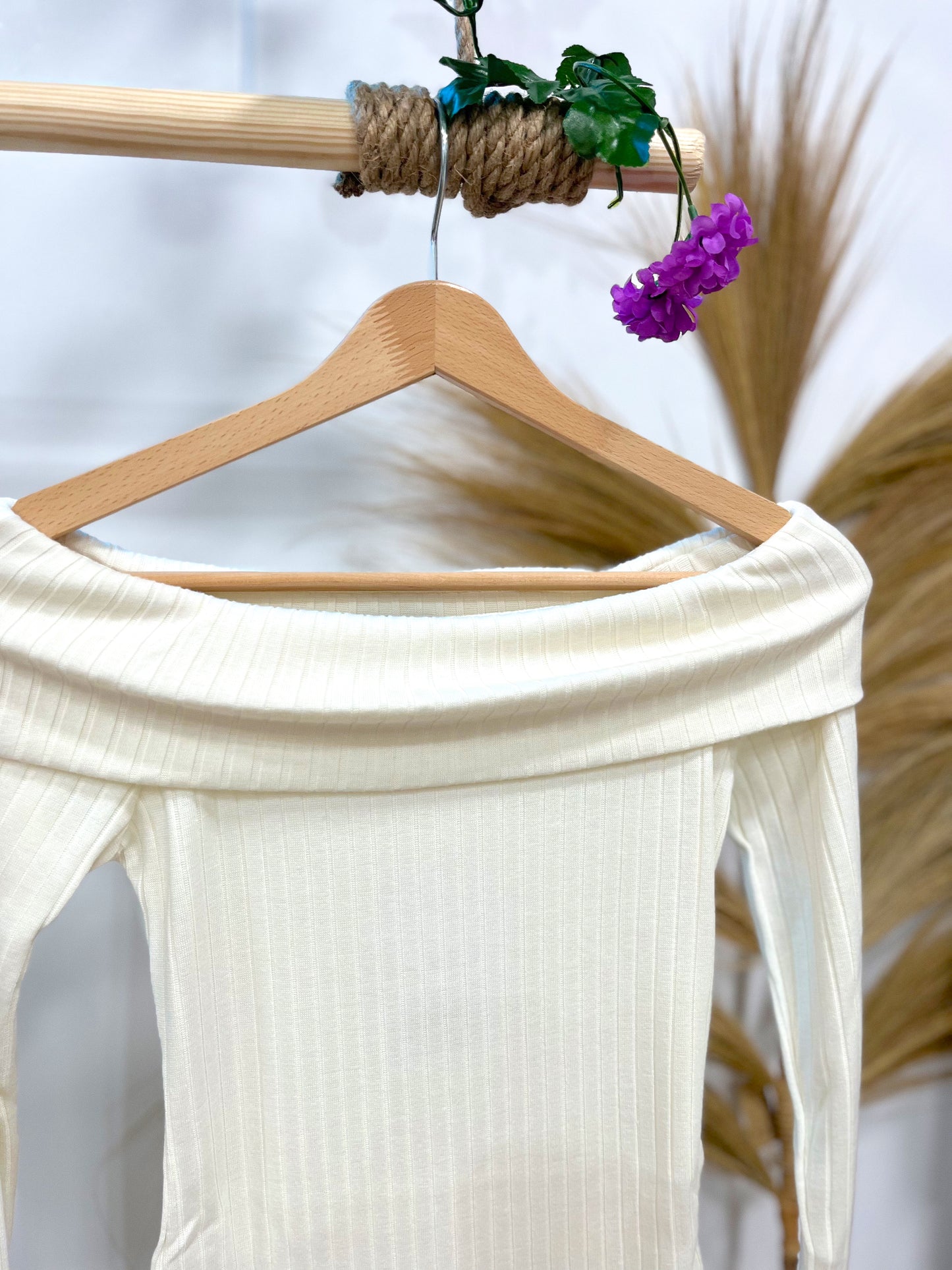 Jersey Bardot Crema