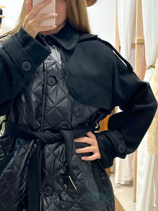 Abrigo Gabardina Black
