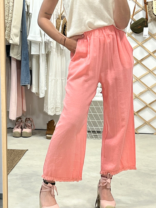 Pantalón Lino Coral